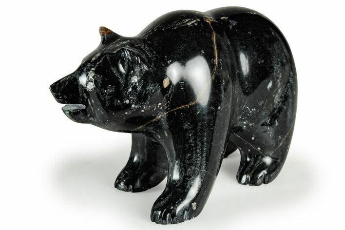 Realistic Polished Picasso Marble Bear - Utah #326781